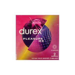 Préservatifs Durex Pleasure Me - Boîte de 2 pour des Moments Intimes Inoubliables