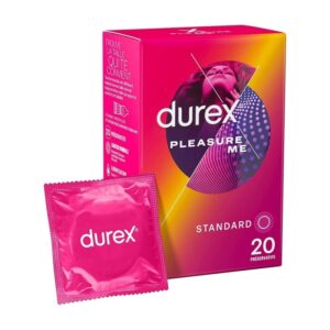 Préservatifs Durex Pleasure Me - Boîte de 20 pour des Moments Intenses et Sécurisés