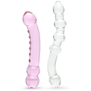 Kit de 2 Godes en Verre Supersex : Plaisir Élégant et Sensuel